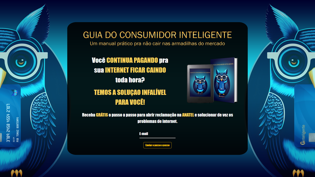 Landing page do funil "Guia do Consumidor Inteligente" do projeto GCI, com captura de e-mail